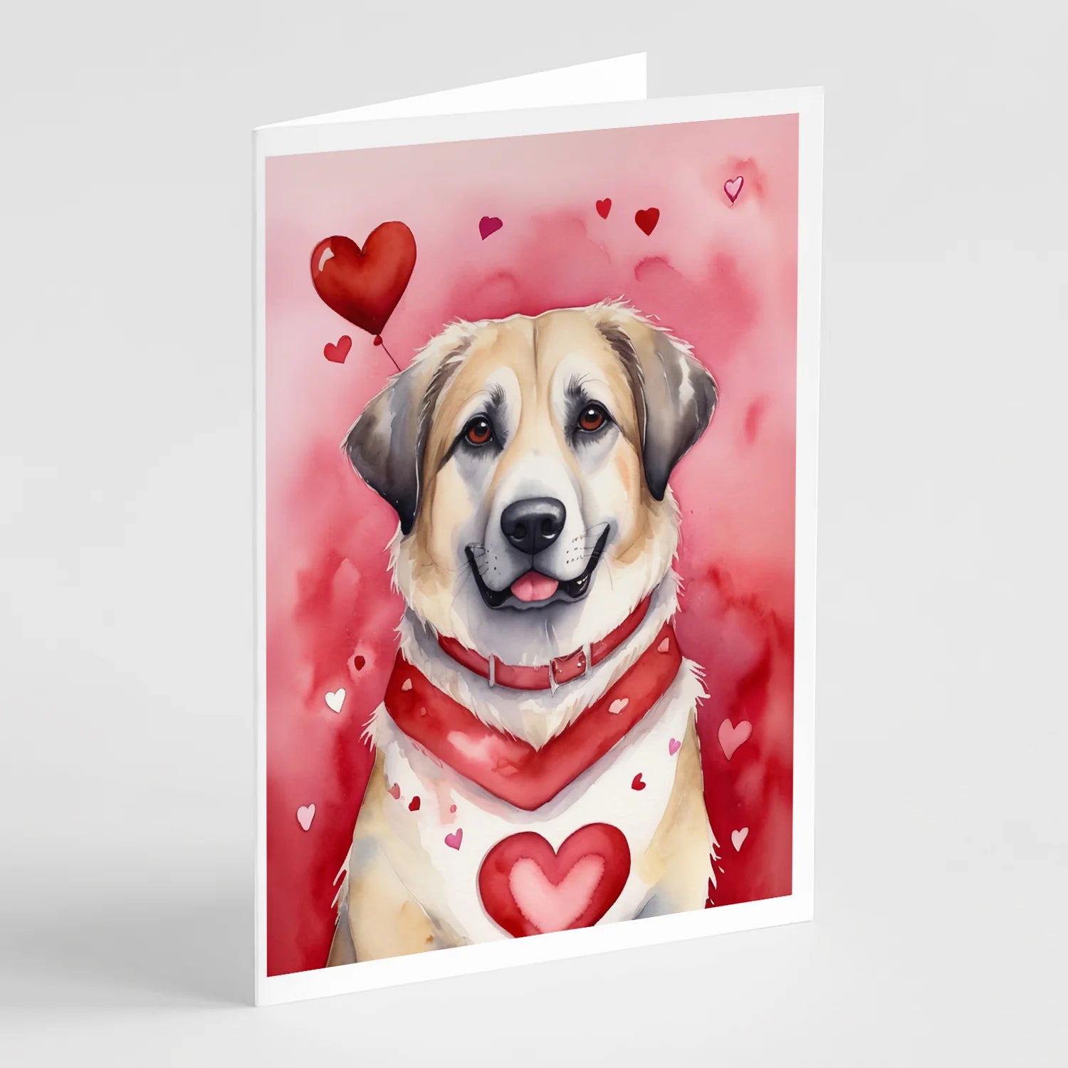 Anatolian Shepherd Dog My Valentine Greeting Cards Pack of 8