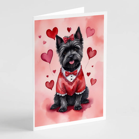 Cairn Terrier My Valentine Greeting Cards Pack of 8