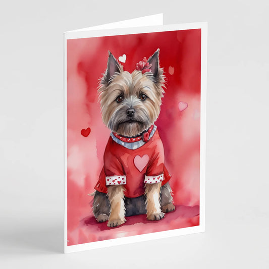 Cairn Terrier My Valentine Greeting Cards Pack of 8