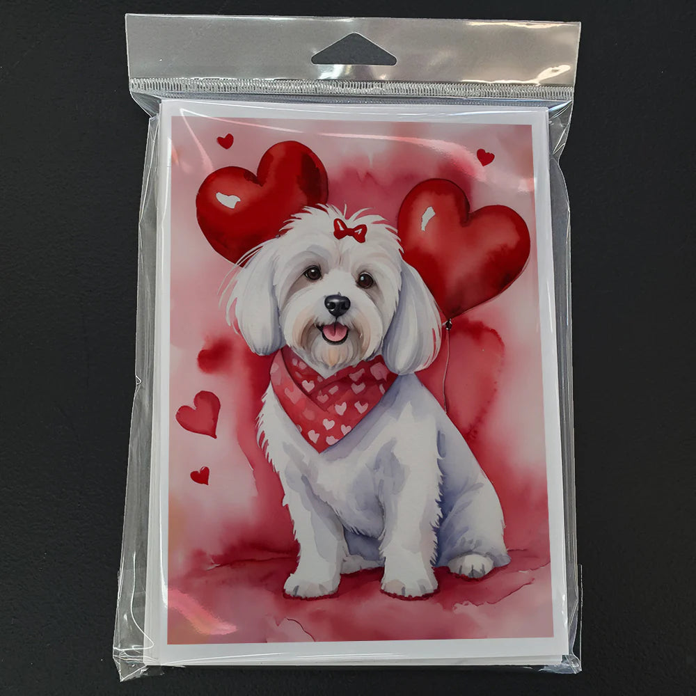 Coton De Tulear My Valentine Greeting Cards Pack of 8