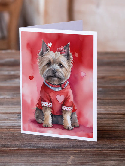 Cairn Terrier My Valentine Greeting Cards Pack of 8