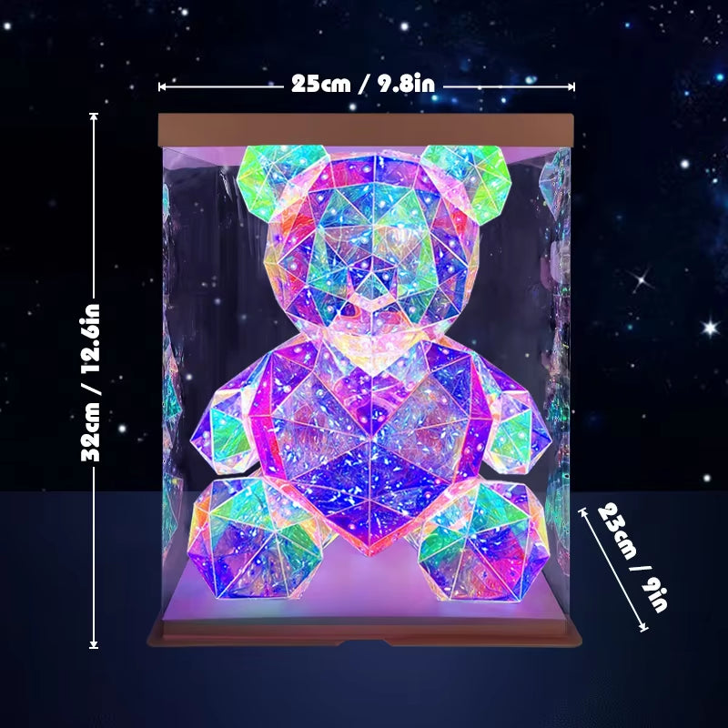 30CM Glowing Bear with Bag Valentine'S Day Gift Magic Luminous Bear Home Livingroom Desktop Decor Girl Grilfriend Creative Gift