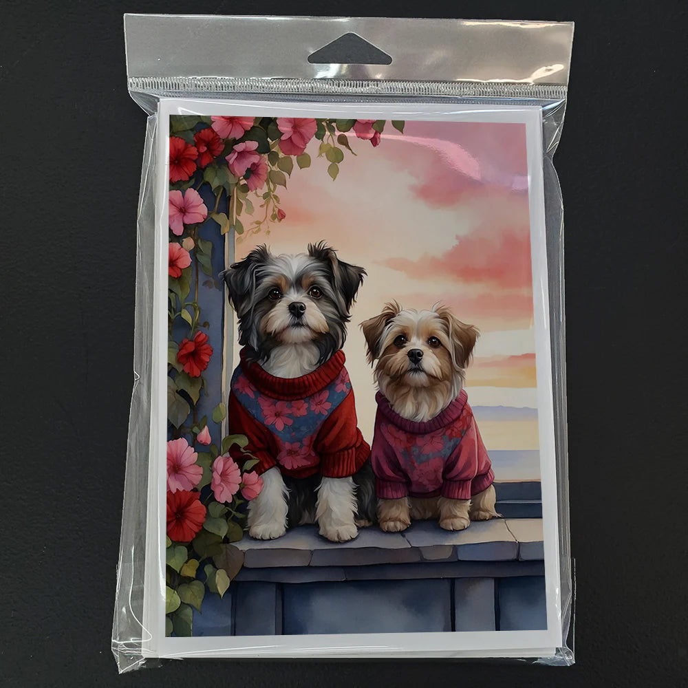 Havanese Two Hearts Greeting Cards Pack of 8